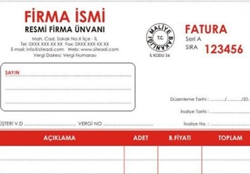 FATURA & İRSALİYE ÖRNEKLERİ